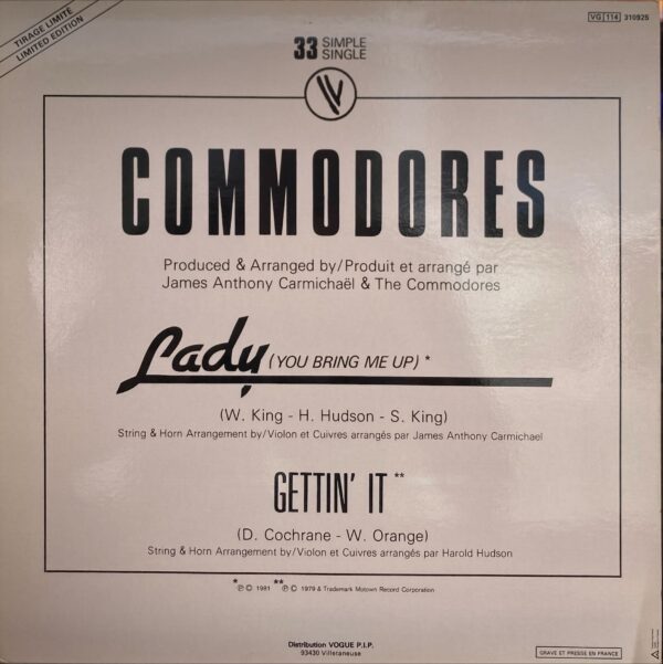 Commodores - Lady (You Bring Me Up)