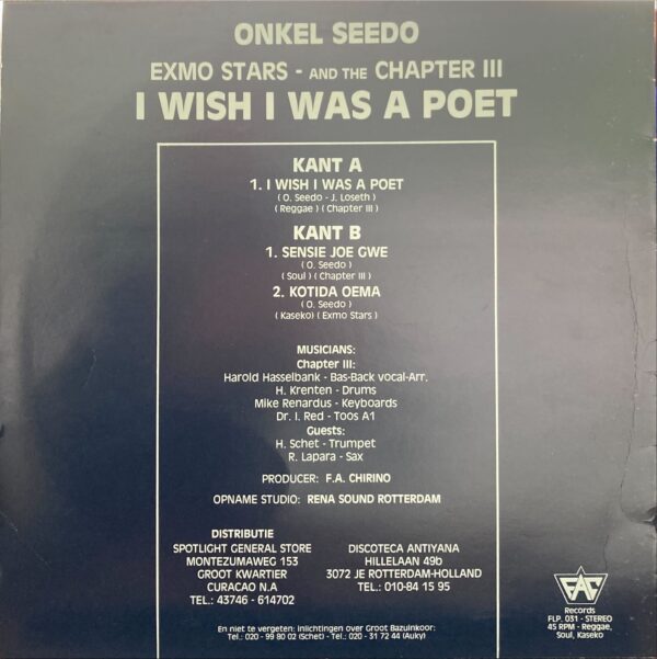 Onkel Seedo, Exmo Stars* And The Chapter III - I Wish I Was A Poet