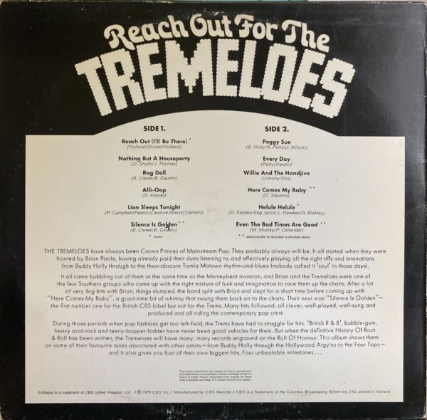 Tremeloes, The - Reach Out For The Tremeloes