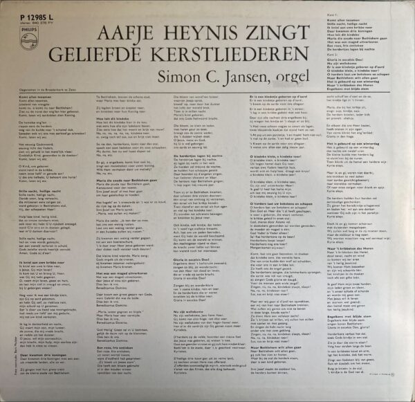 Aafje Heynis, Simon C. Jansen - Zingt Geliefde Kerstliederen