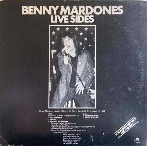 Benny Mardones - Live Sides