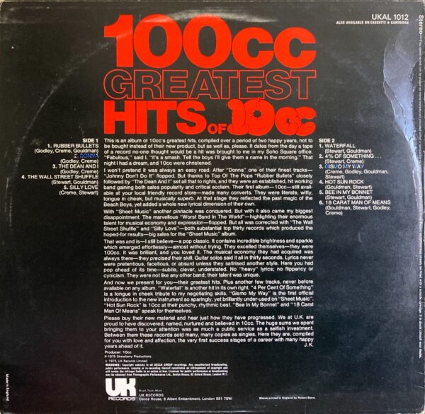 10cc - 100cc Greatest Hits Of 10cc