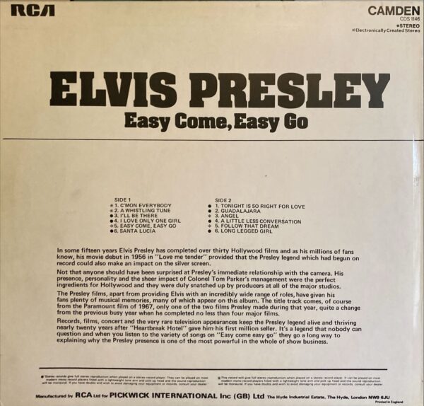 Elvis Presley - Easy Come, Easy Go