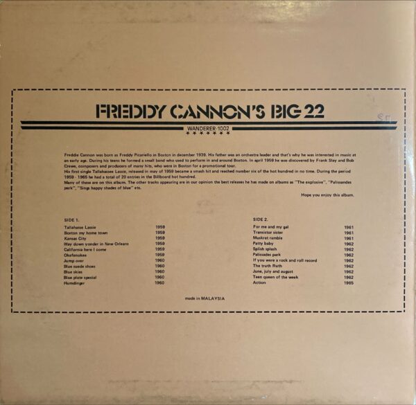 Freddy Cannon - Freddy Cannon's Big 22