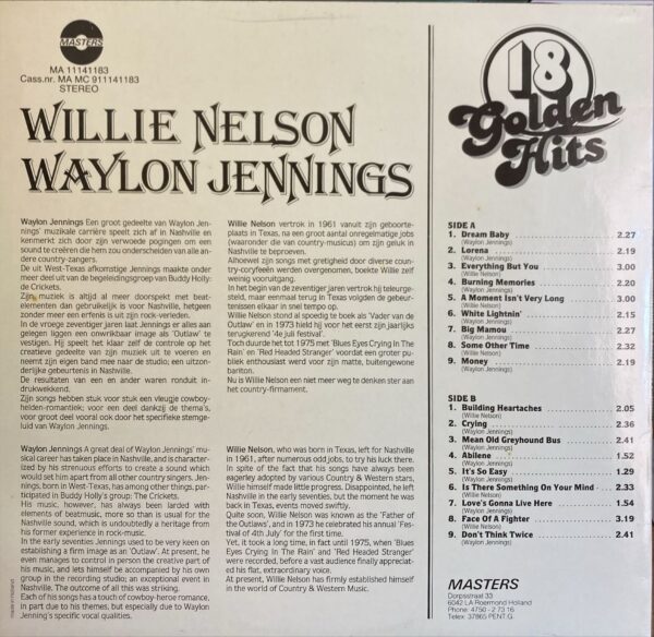 Willie Nelson, Waylon Jennings - 18 Golden Hits