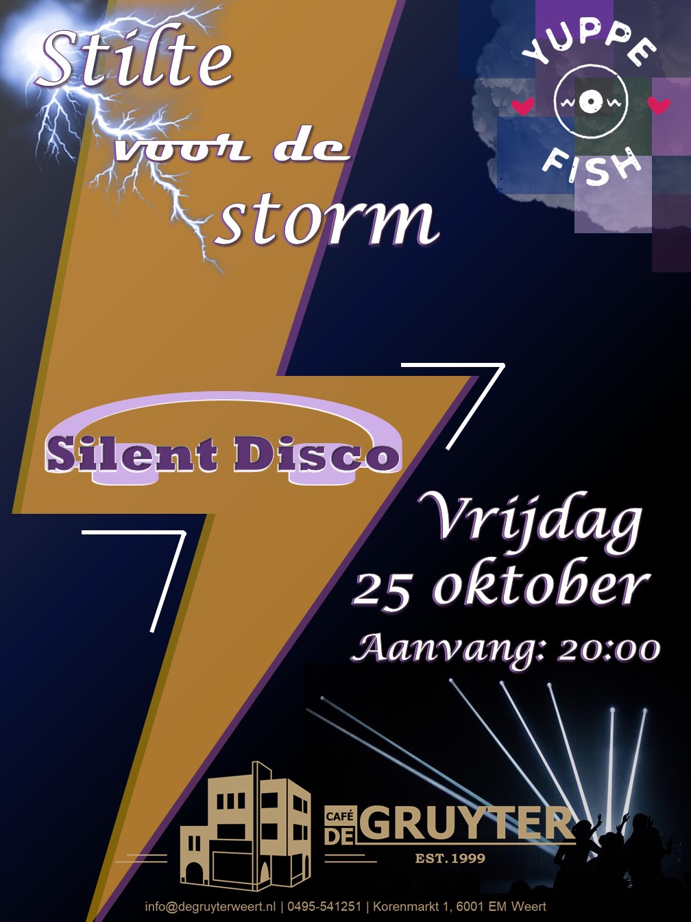 Silent disco - Stilte voor de storm - Café De Gruyter - 25 oktober 2024